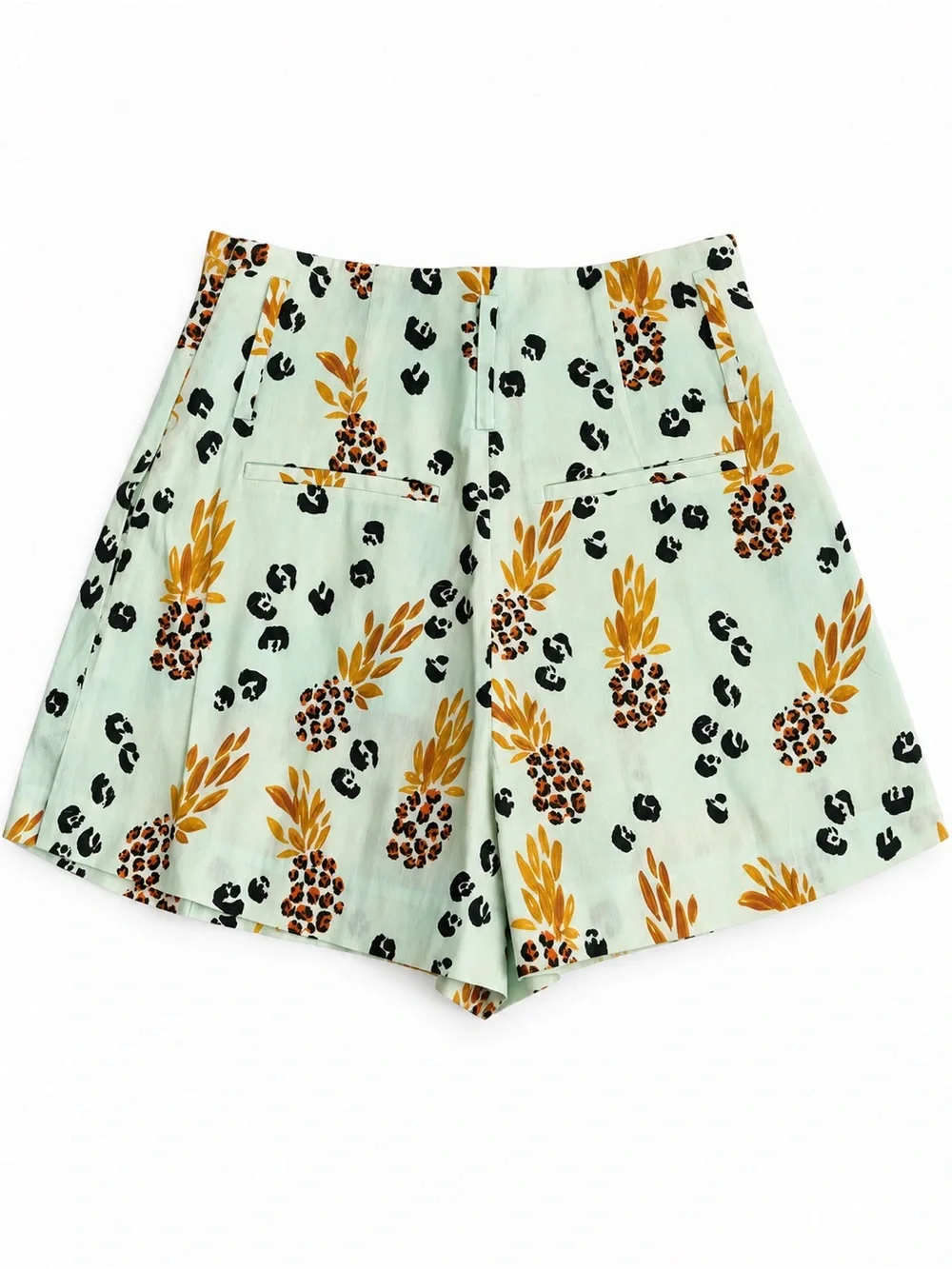 Jonathan Simkhai Mint High-Waist Pleated Shorts